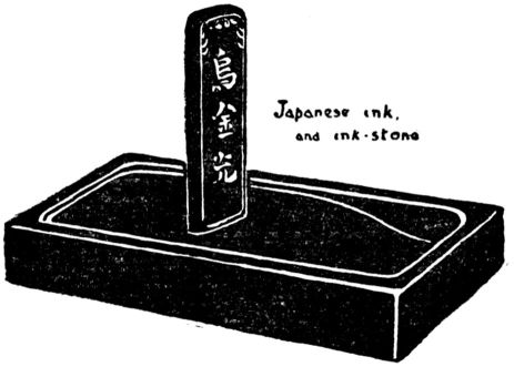 Japanese ink and ink-stone.