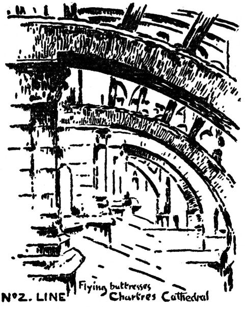 No. 2. LINE—Flying Buttresses, Chartres Cathedral
