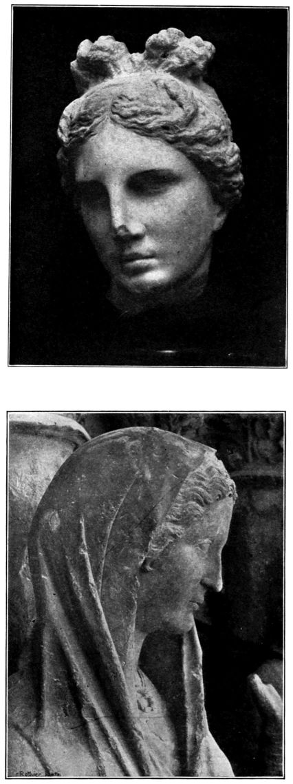 No. 6. Examples of Line Harmony. Greek Sculpture, Aphrodite. Gothic Sculpture, Mary.