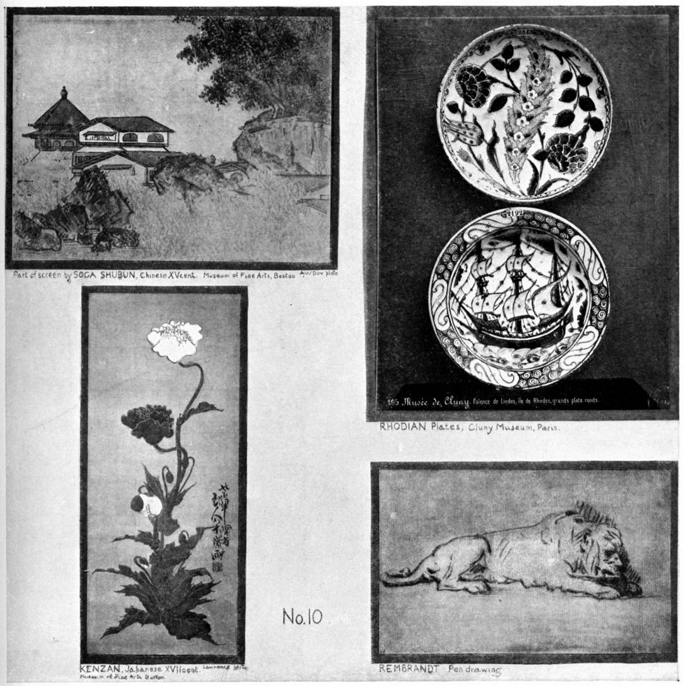 LINE DRAWING II. LINES BY MASTERS. SOGA SHUBUN. RHODIAN PLATES. KENZAN. REMBRANDT.
