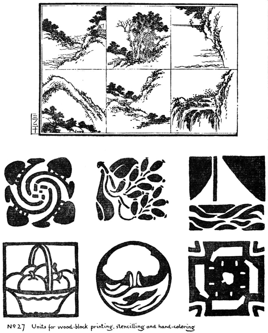 No. 27. Units for wood-block printing, stencilling and hand-coloring.