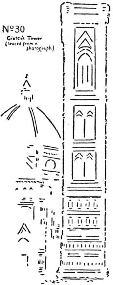 No. 30. Giotto's Tower (traced from a photograph).