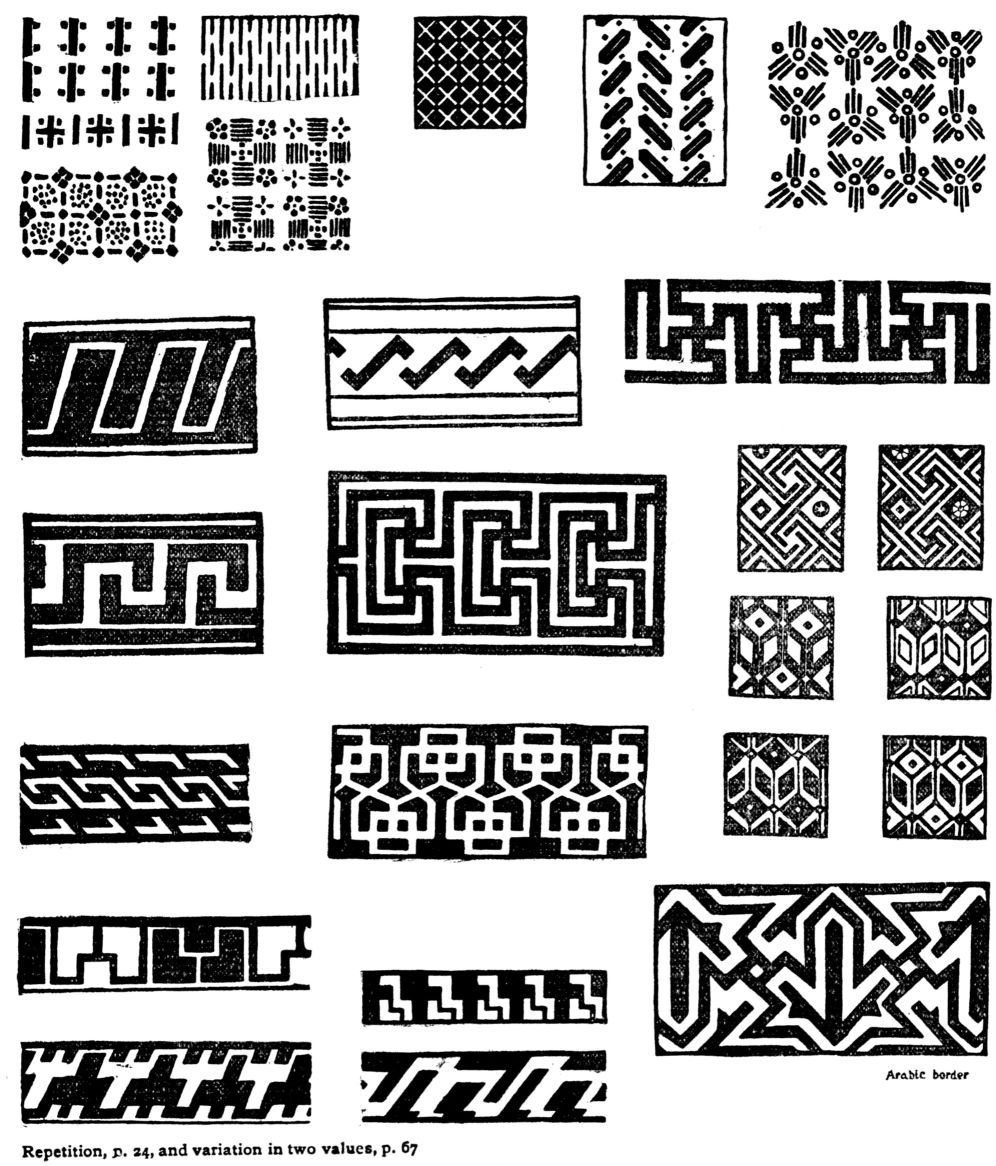 Notan VIII. Repetition and variation in two values.