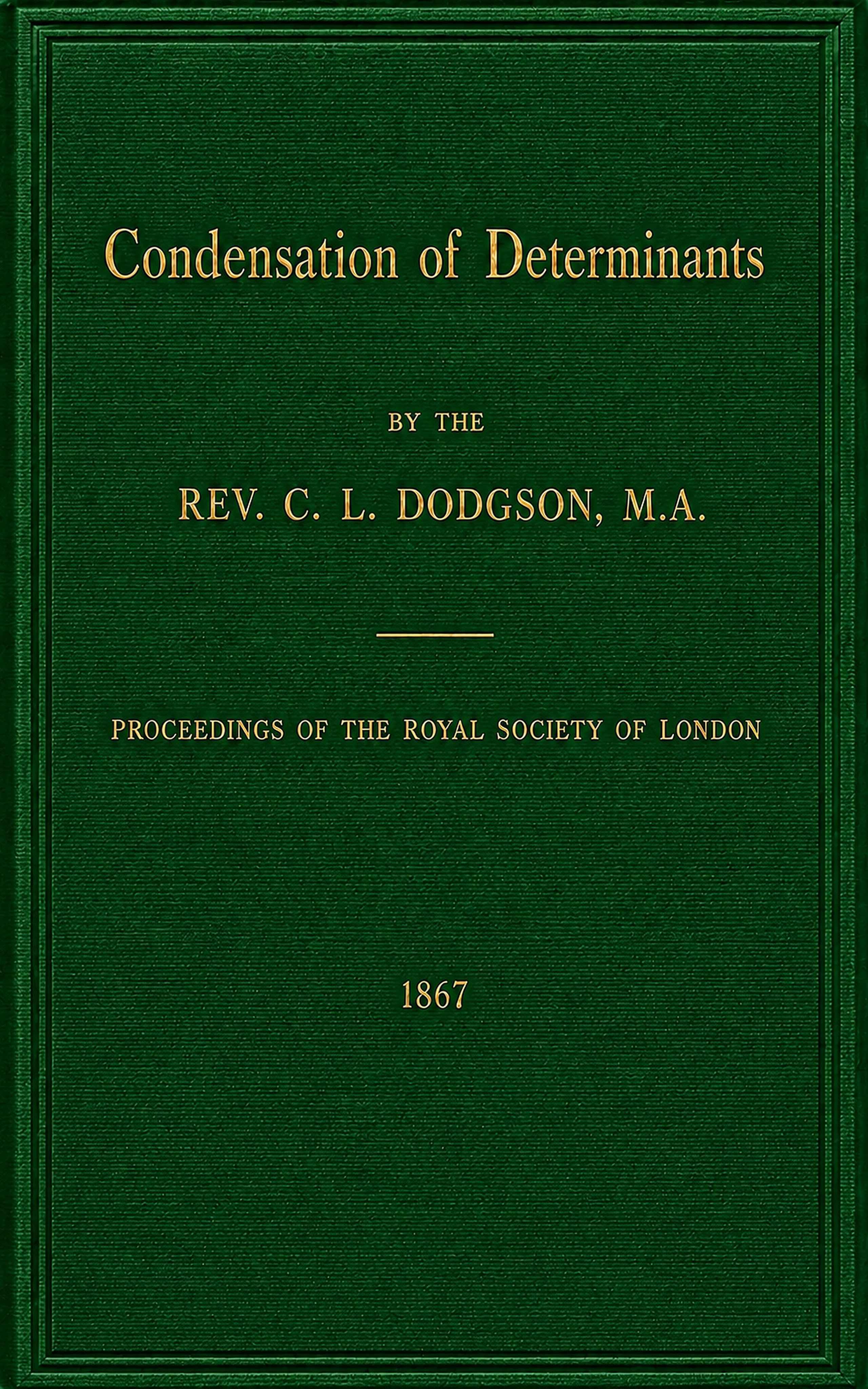 If it be proposed to solve a set of n simultaneous linear equations, by the method of determinants, it is necessary to compute the arithmetical values of one or more determinants.