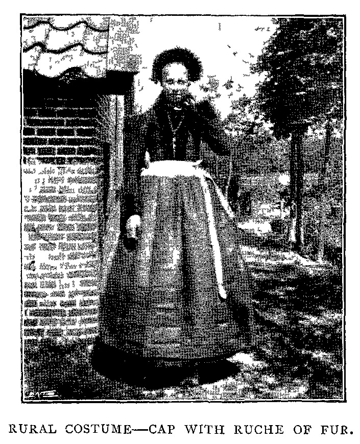 Rural Costume--Cap with Ruche of Fur. Rural Costume--Cap with Ruche of Fur.