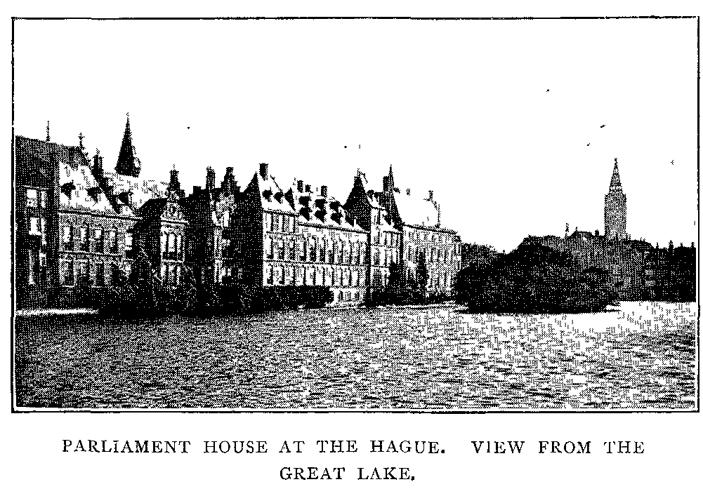 Parliament House at the Hague. View from the Great Lake. Parliament House at the Hague. View from the Great Lake.