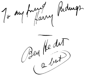Author's inscription on flyleaf
