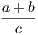 a-+-b c