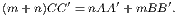 (m + n)CC ′ = nAA′+mBB ′.