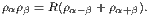 ραρβ = R(ρα−β + ρα+β).
