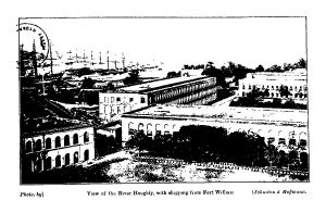 View of the River Hooghly, with shipping from Fort William