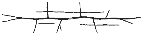 Ground-plan of Large Main Fault and Minor Displacement Fissures Ground-plan of Large Main Fault and Minor Displacement Fissures