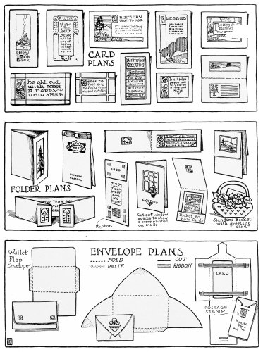 Plate 2 In Addition to the planning of the lettering, the designer has an opportunity for invention as regards the type of card and its envelope or container. A novel idea goes a long way toward success.