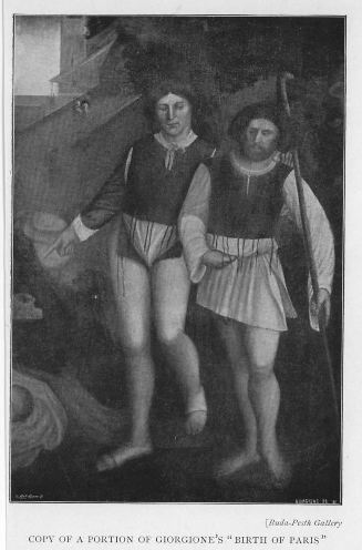 COPY OF A PORTION OF GIORGIONE'S "BIRTH OF PARIS" COPY OF A PORTION OF GIORGIONE'S "BIRTH OF PARIS"