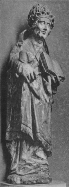 A Pope, Statuette in Oak. Flemish, about 1500 A Pope, Statuette in Oak. Flemish, about 1500