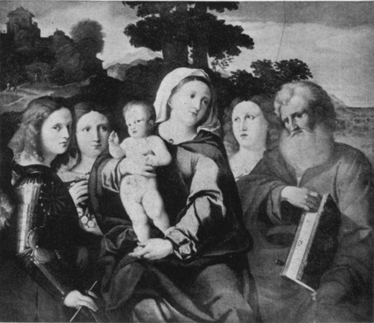 Madonna and Saints. Palma il Vecchio, about 1480-1528 Madonna and Saints. Palma il Vecchio, about 1480-1528