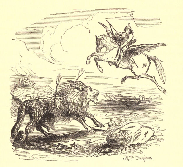 Bellerophon slays the Chimæra