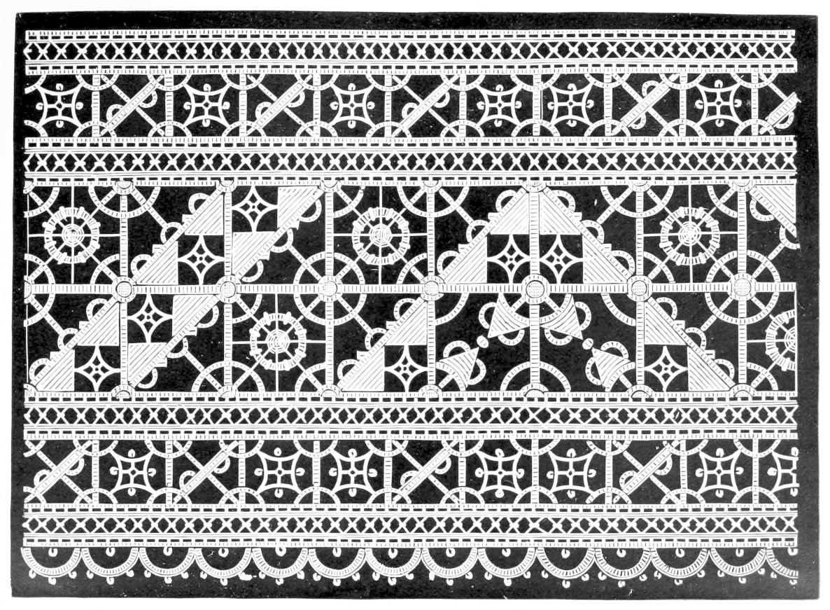 Lace in geometric patterns, circles and triangles Lace in geometric patterns, circles and triangles