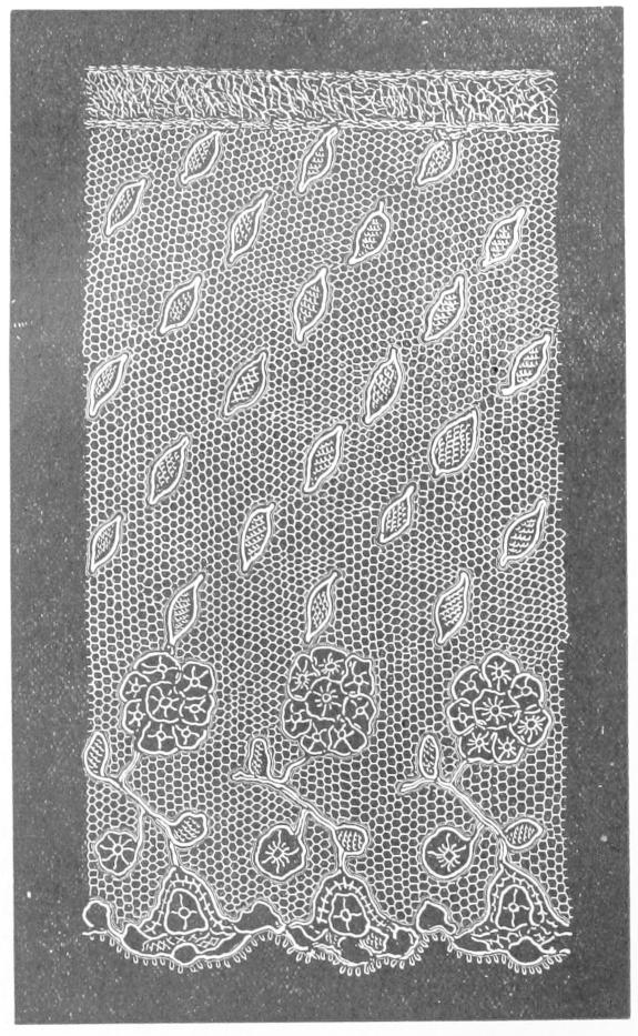 Net with flowers formed as voids Net with flowers formed as voids