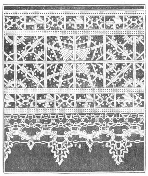 Lace with strong rectangular grids Lace with strong rectangular grids