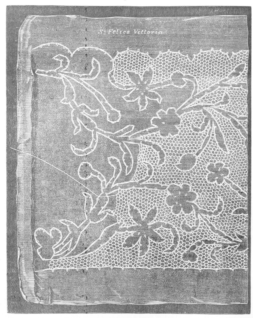 Partly worked floral design on parchment Partly worked floral design on parchment