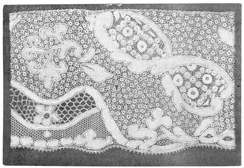 Lace with ground filled with small     flowers