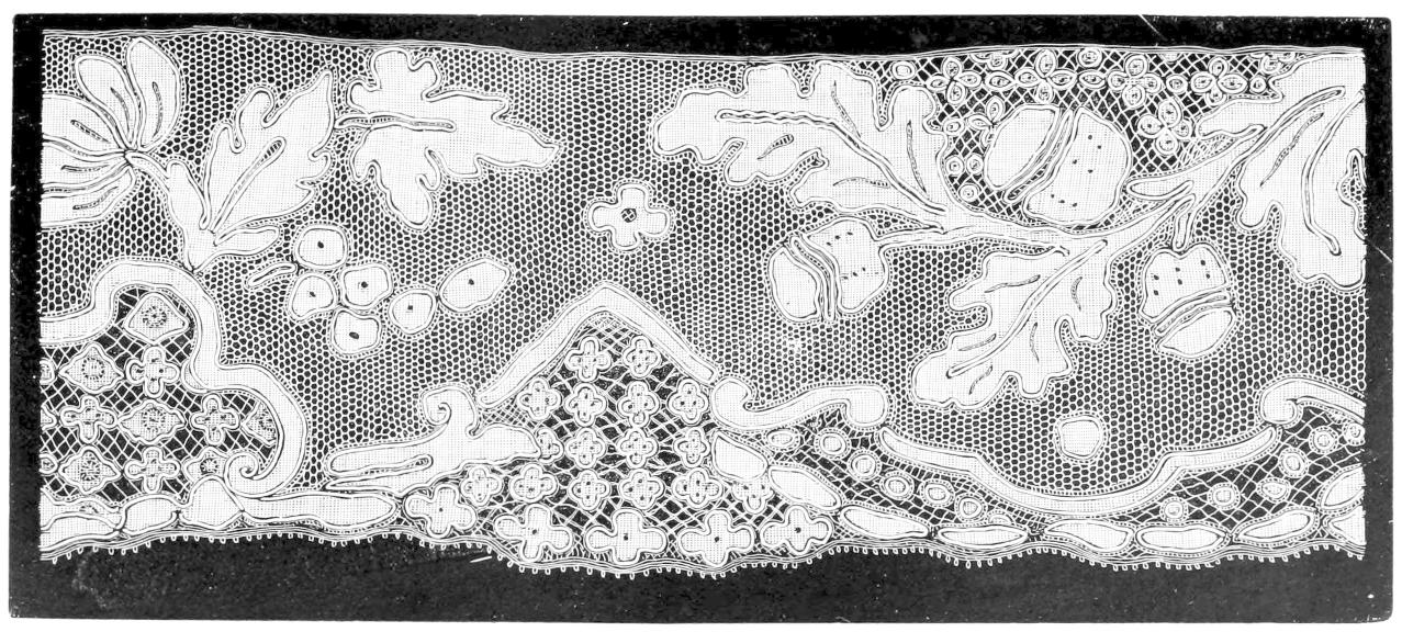 Lace with oak leaves and acorns Lace with oak leaves and acorns