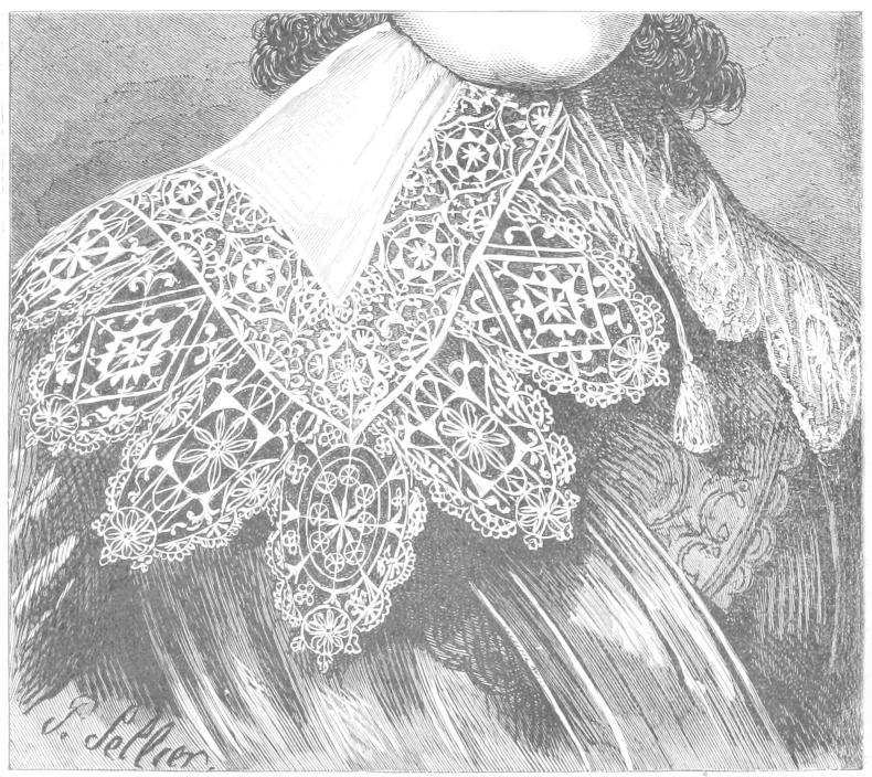 Lace collar, detail from portrait of Marquis de Cinq-Mars Lace collar, detail from portrait of Marquis de Cinq-Mars
