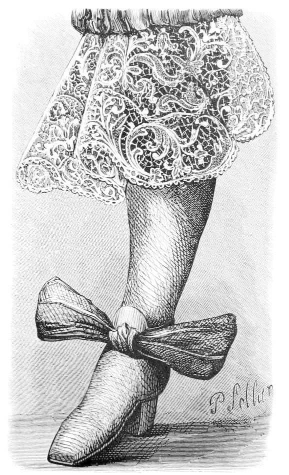 Hanging lace boot top Hanging lace boot top