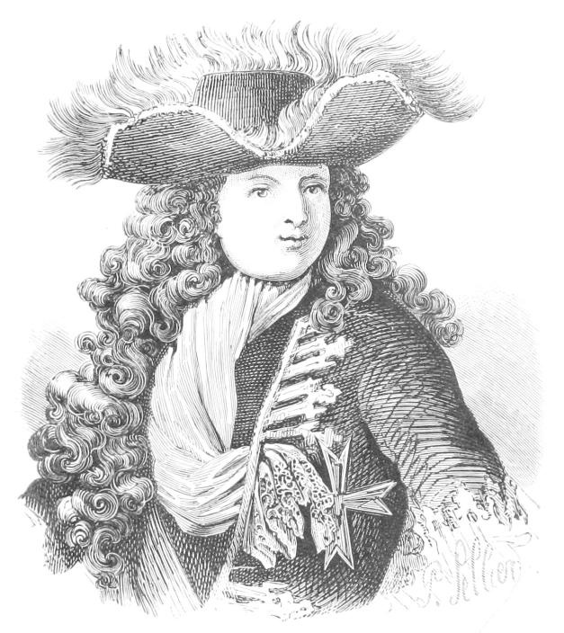 The Grand Dauphin, son of Louis XIV. with long curled hair and knotted lace neck-piece The Grand Dauphin, son of Louis XIV. with long curled hair and knotted lace neck-piece