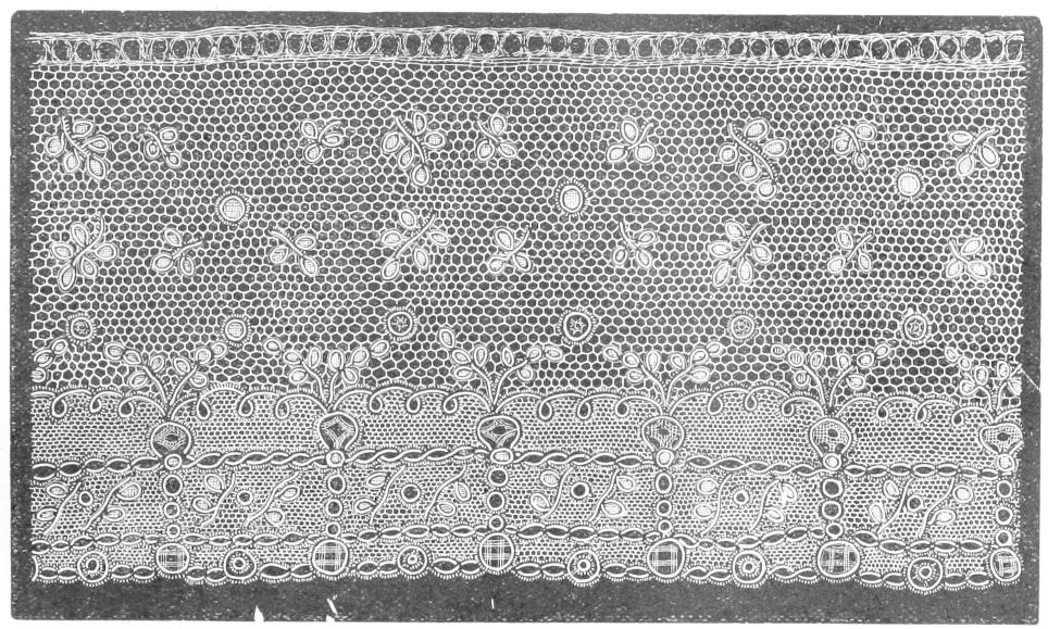 Lace, small sprigs of leaves Lace, small sprigs of leaves
