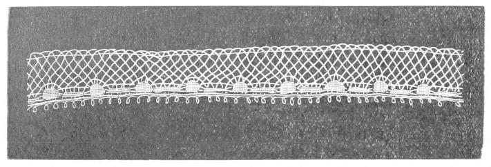 Lace strip with small loops on one edge Lace strip with small loops on one edge