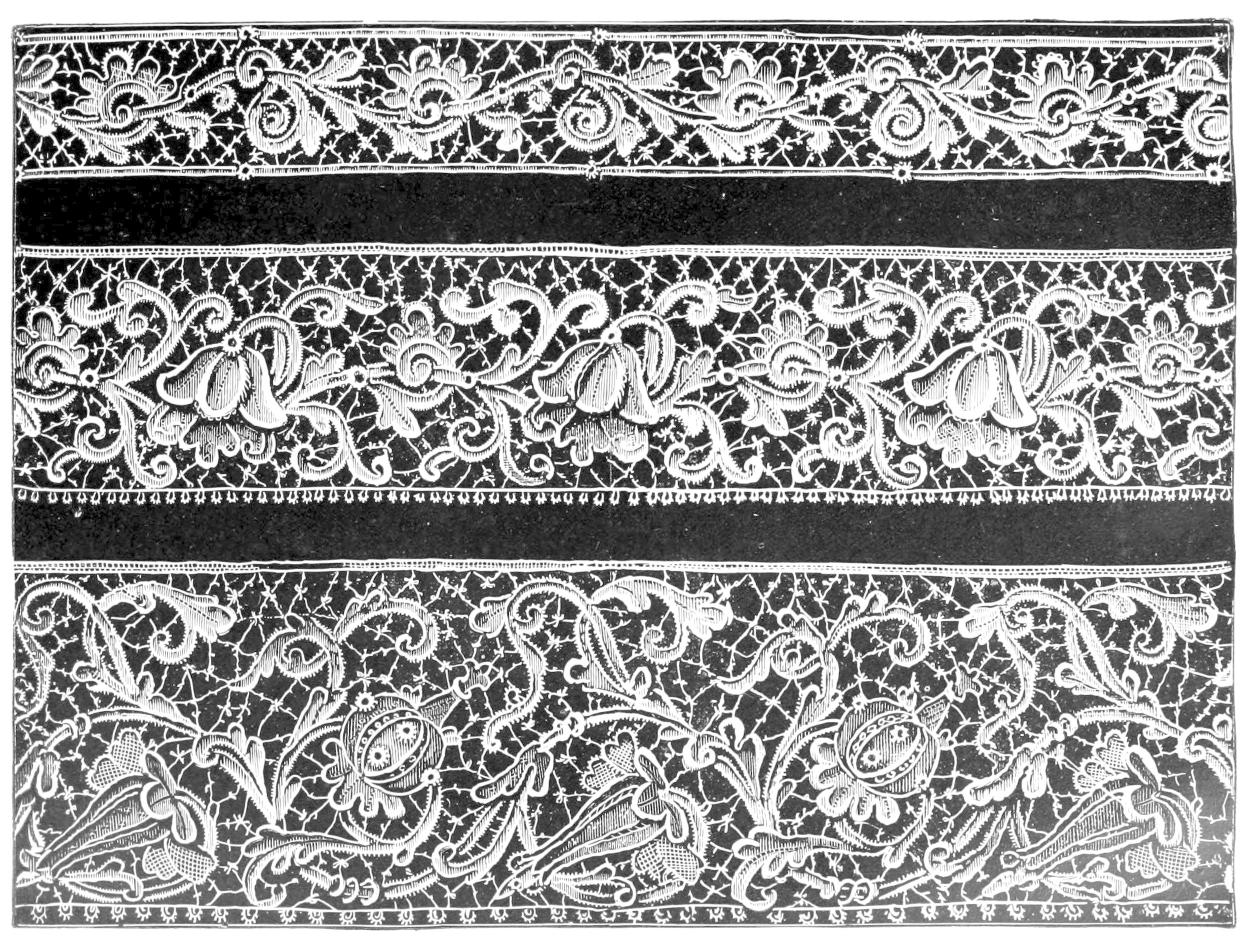 Three lace strips Three lace strips