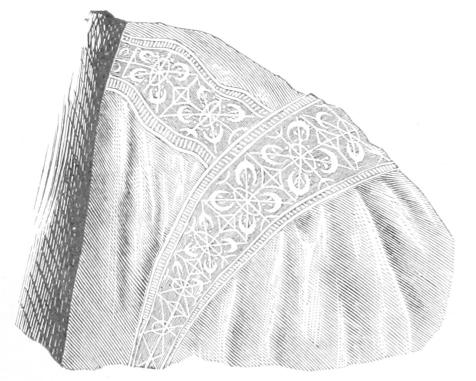 Lace on shoulder of vestment Lace on shoulder of vestment