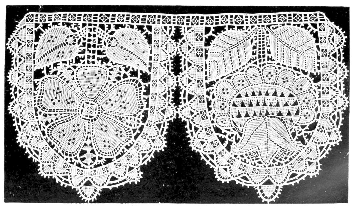 Lace points with flowers Lace points with flowers
