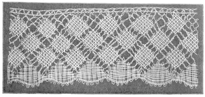 Lace diamonds and fan shapes Lace diamonds and fan shapes