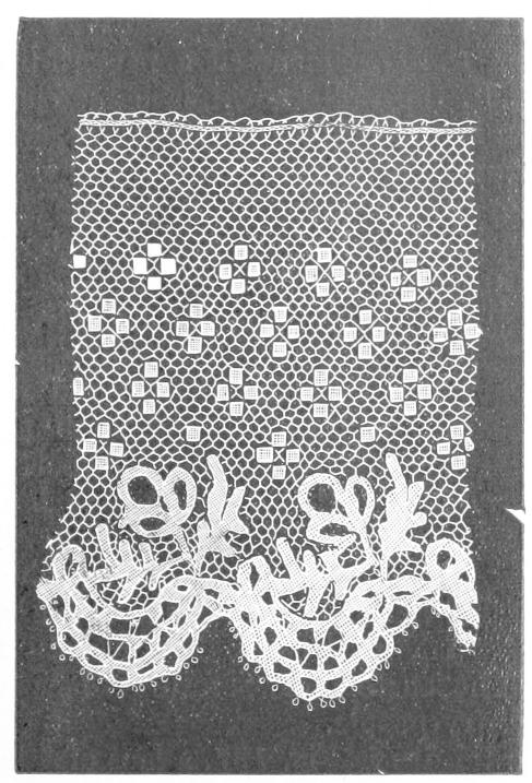 Lace with crosses made of four small squares Lace with crosses made of four small squares