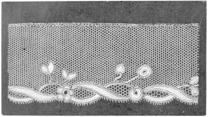 Lace with hexagonal ground Lace with hexagonal ground