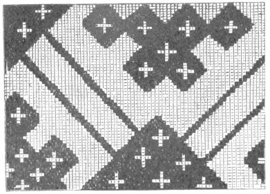 Blace lace diamonds with white crosses Blace lace diamonds with white crosses