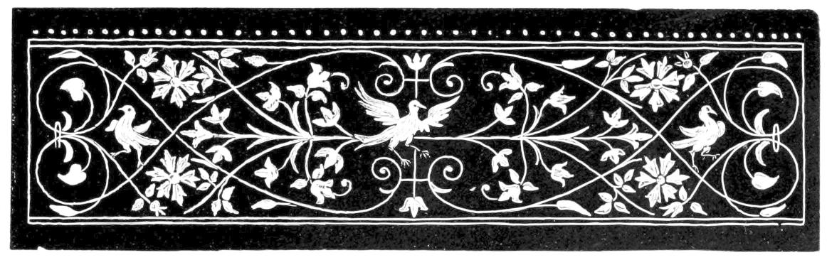 Pattern with birds and foliage Pattern with birds and foliage