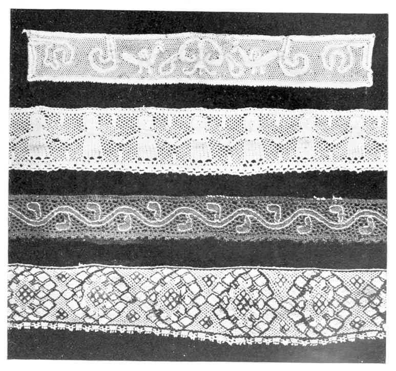 Four lace ribbons
