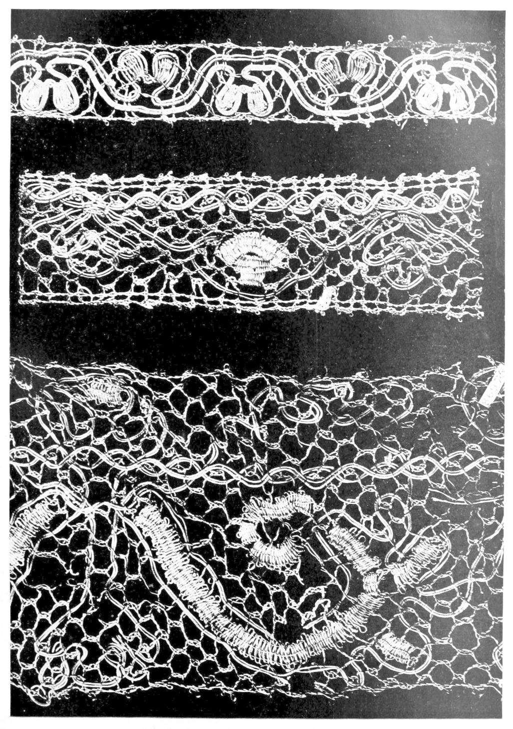 Threee strips of lace