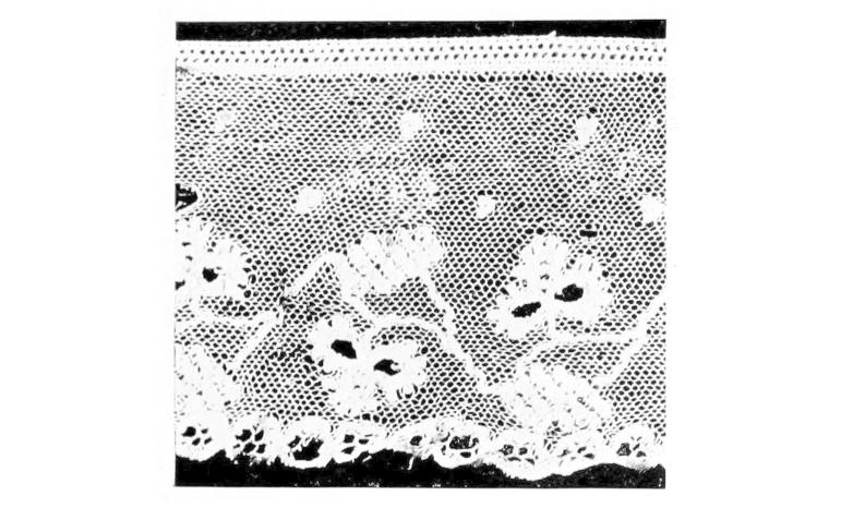 Lace with loose net Lace with loose net