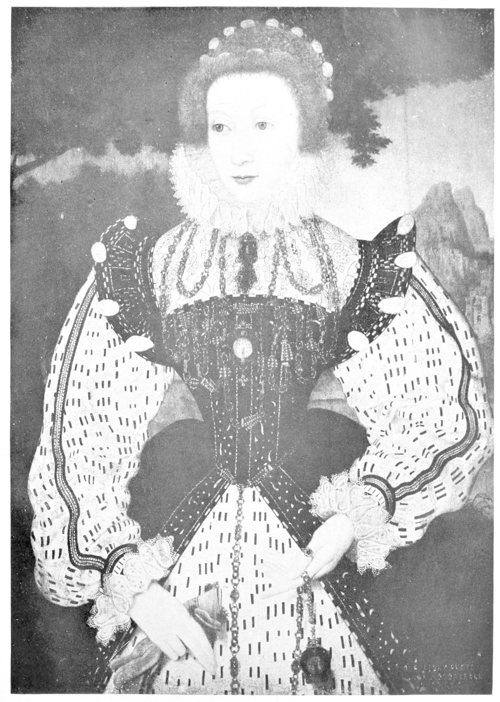Woman with pleated lace ruff