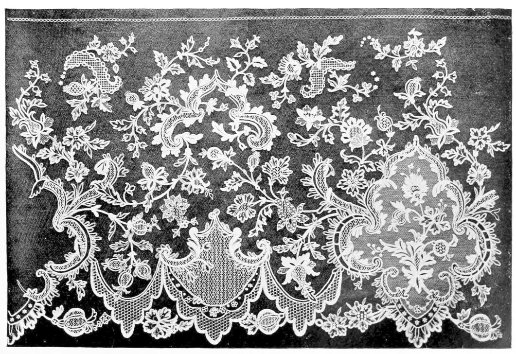 Lace with flowers