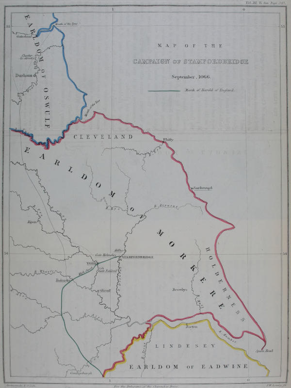 MAP OF THE CAMPAIGN OF STAMFORDBRIDGE. September, 1066.