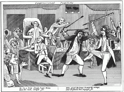 A Quarrel between a Federalist and a Republican in the House of Representatives A Quarrel between a Federalist and a Republican in the House of Representatives