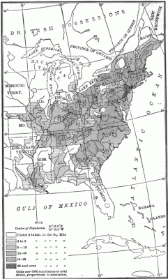 Distribution of Population, 1830 Distribution of Population, 1830