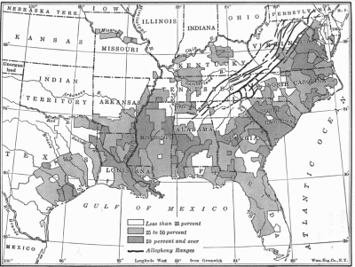 Distribution of Slaves in the Southern States Distribution of Slaves in the Southern States