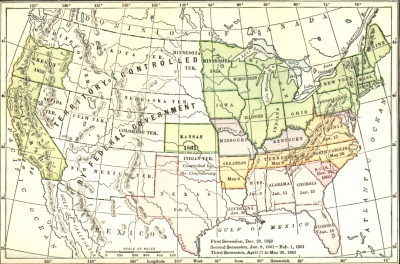The United States in 1861 The United States in 1861